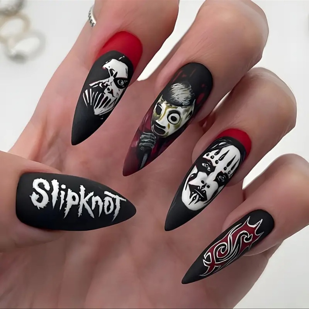 Press-On Nails, NIB, Black & Green
